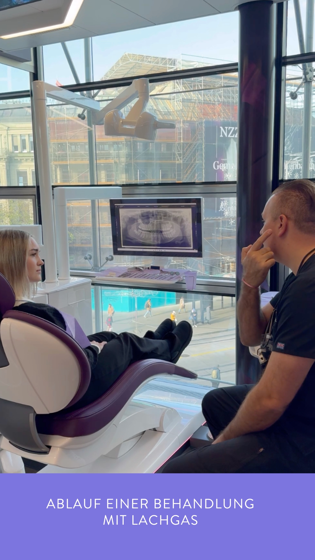 Video Behandlung Lachgas, Zahnarzt Zürich finest smile, Dr. Brietze & Dr. Gabriel